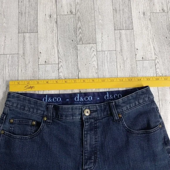 D & Co Womens Denim Jeans 12 Stretch Bootcut Medium Wash Outdoor Casual - Picture 11 of 16